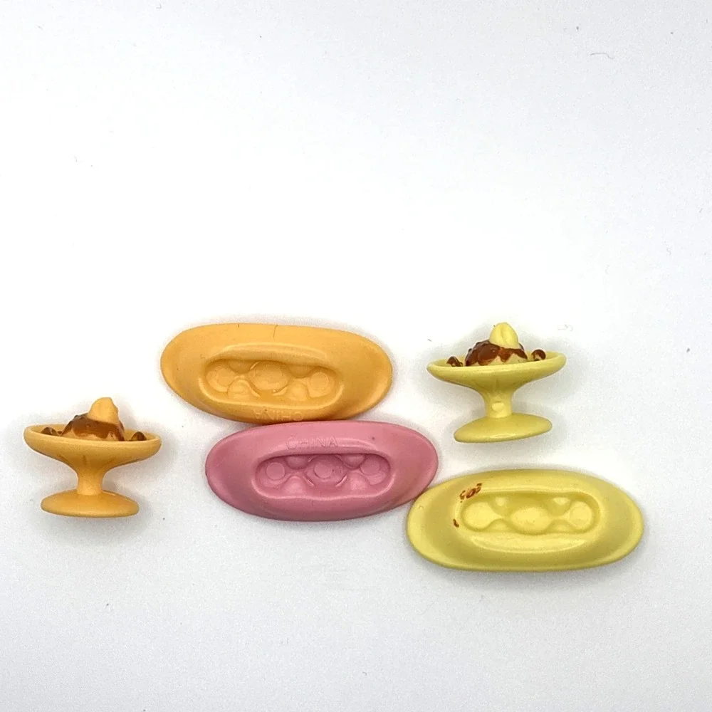 Playskool Dollhouse Vtg 90s Ice Cream Sundaes Food‎ Accessories Lot Of 5